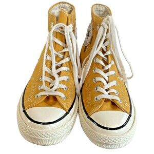 Converse Unisex Chuck Taylor All Star Hi Yellow Floral Embroidery Shoes Sneakers